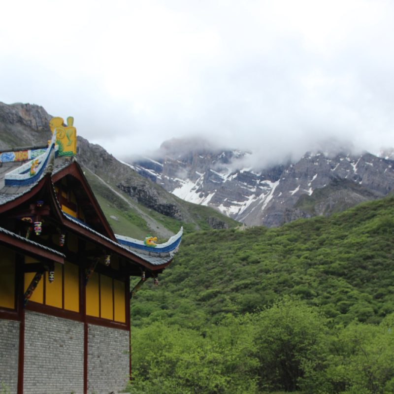Stupas, Prayer Flags & Mountains Stupas, Prayer Flags & Mountains